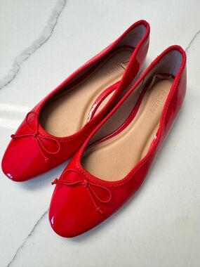 Red Patent Ballet Flats